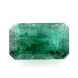 A rectangular shape emerald, weighing 2.12ct