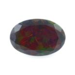 An oval shape opal, weighing 4.77ct