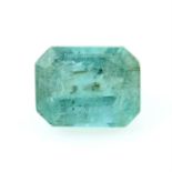A rectangular shape emerald, weighing 0.91ct