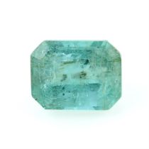 A rectangular shape emerald, weighing 0.91ct