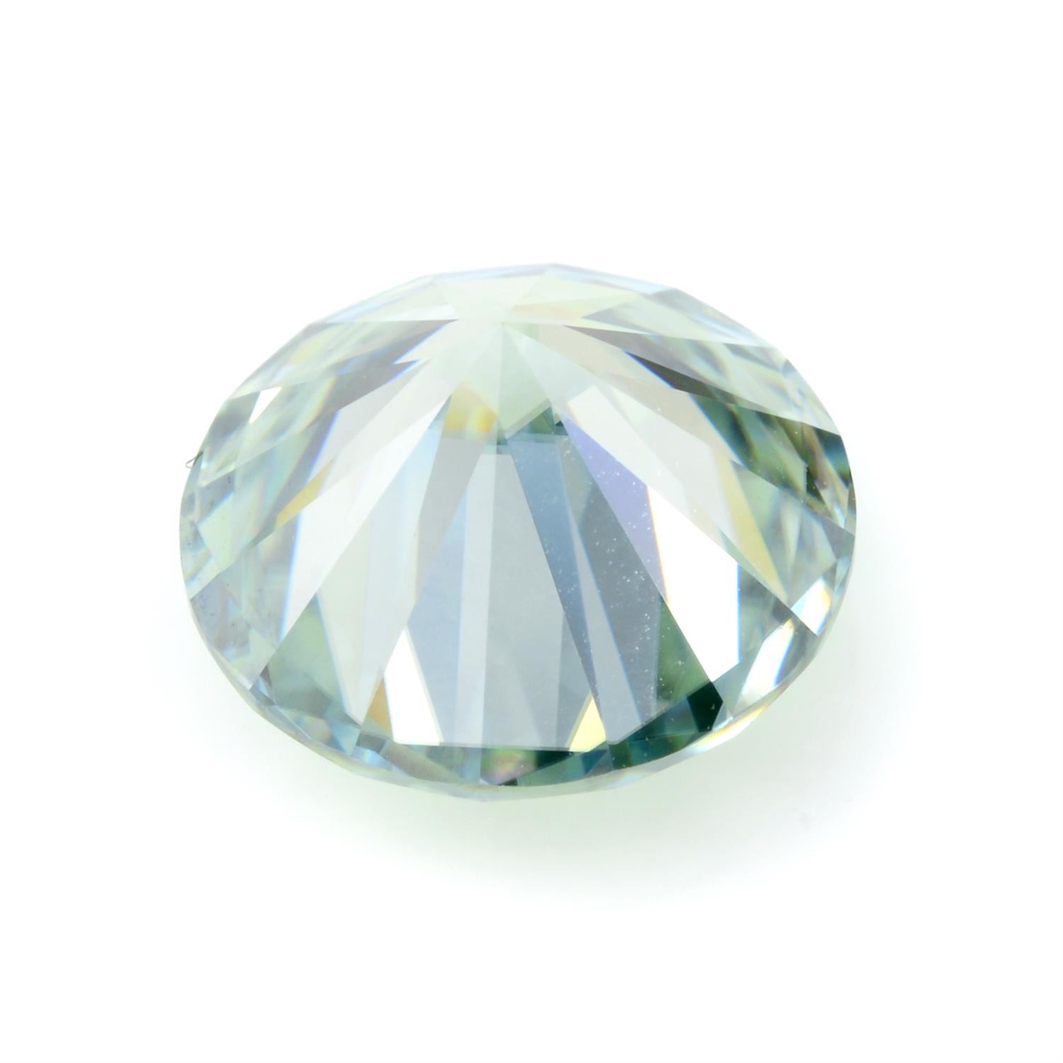 A circular shape synthetic moissanite, weighing 3.53ct - Image 2 of 2
