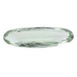 An oval shape green quartz, weighing 36.35ct