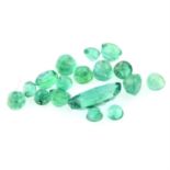 Selection of circular shape emeralds, weighing 6.64ct