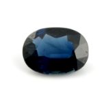 An oval shape sapphire, weighing 2.26ct