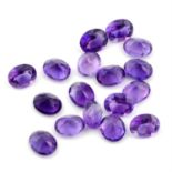 Selection of oval shape amethysts, weighing 390.53ct