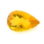 A pear shape fire opal, weighing 9.03ct