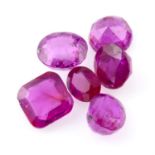 Eighteen vari-shape burmese rubies, weighing 9.52ct