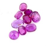 Selection of vari-shape rubies, weighing 15.85ct