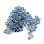 Selection of circular shape sapphires, weighing 8.86ct