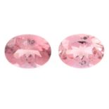 Two oval shape tourmaline, weighing 2.20ct