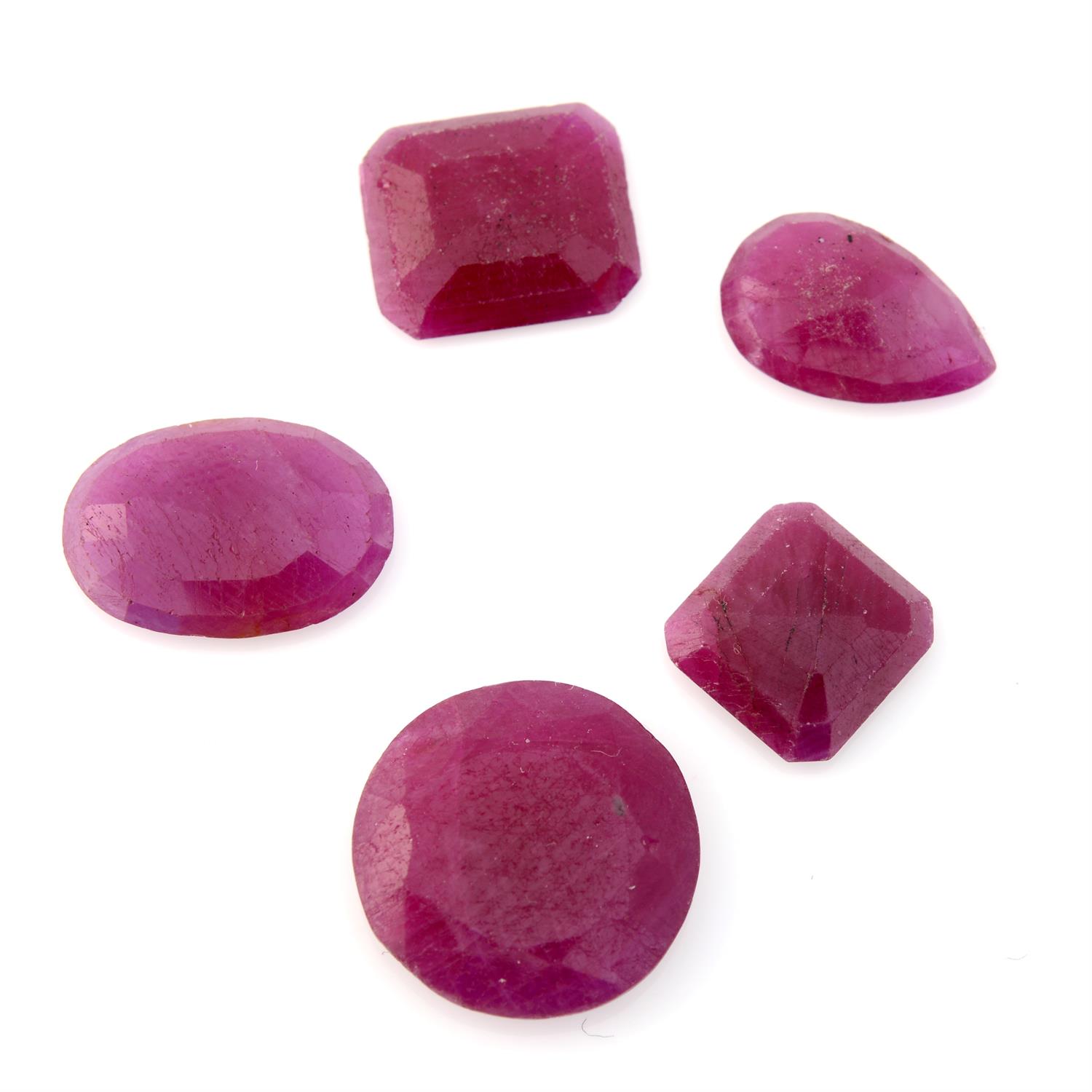 Selection of vari-shape rubies, weighing 19.95ct - Image 2 of 2