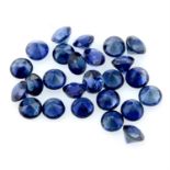 Selection of circular shape sapphires, weighing 9.86ct