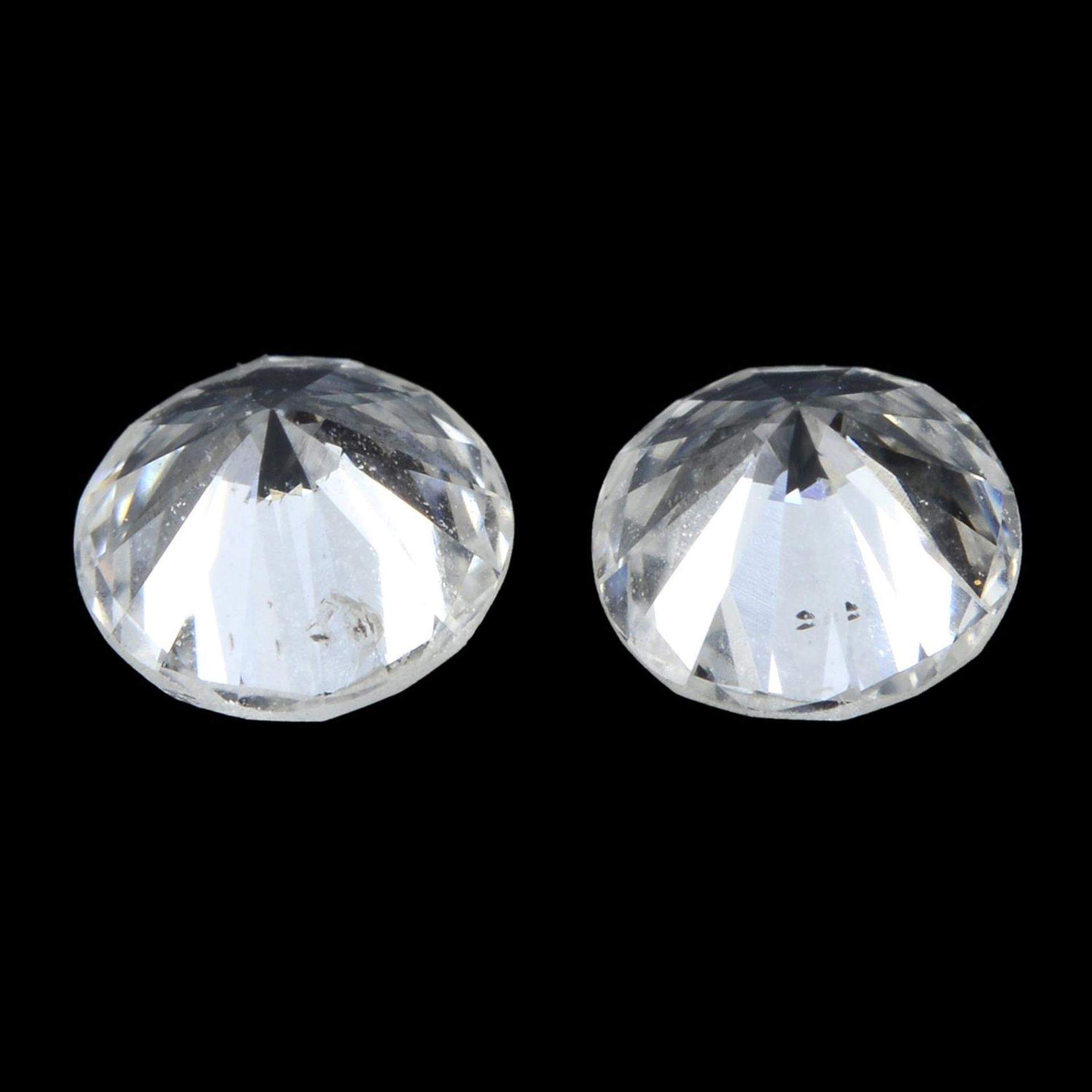 Pair of brilliant cut diamonds weighing 0.52ct - Bild 2 aus 2