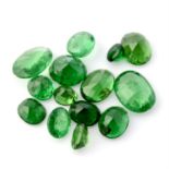 Selection of vari-shape tsavorites, weighing 14.87ct