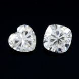 Seven vari-shape synthetic moissanites, weighing 19.97ct