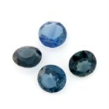 Selection of circular shape sapphires, weighing 12.96ct
