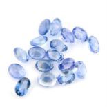 Selection of oval shape sapphires, weighing 16.38ct