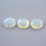 Three oval shape opals, weighing 4.8ct