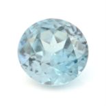 A circular shape zircon, weighing 7.69ct