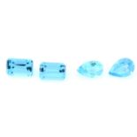 Selection of vari-shape topazes, weighing 115.63ct