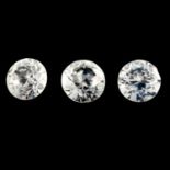 Selection of circular shape zircons, weighing 28.51ct