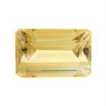 A rectangular shape citrine, weighing 47.53ct