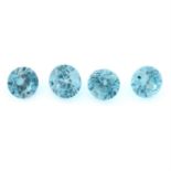 Selection of circular shape zircons, weighing 43.49ct