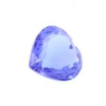 A heart shape tanzanite, weighing 2.60ct