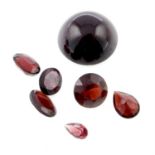 Selection of vari-shape garnets, weighing 70grams