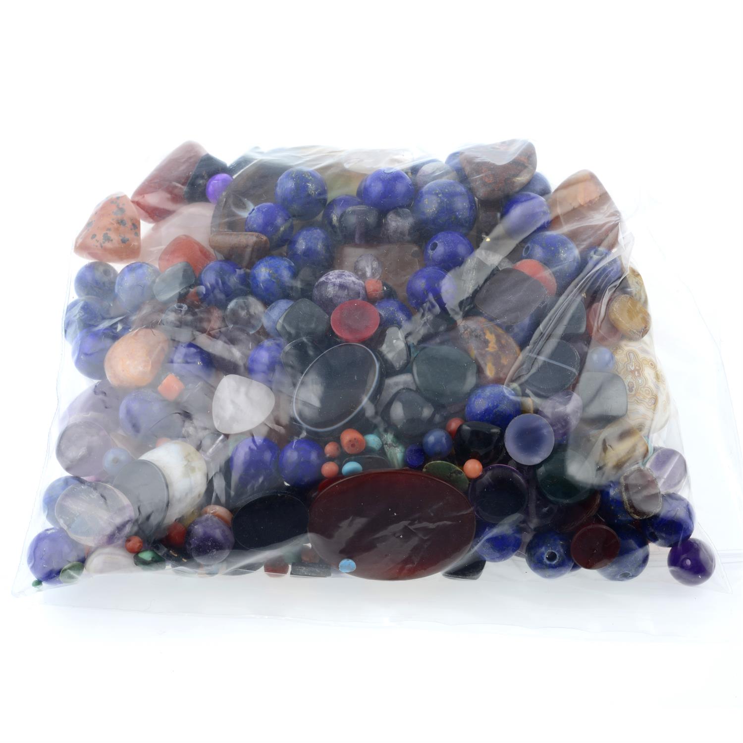 Selection of gemstones, weighing 565grams. To include quartz, lapis lazuli, onyx and other - Image 2 of 2