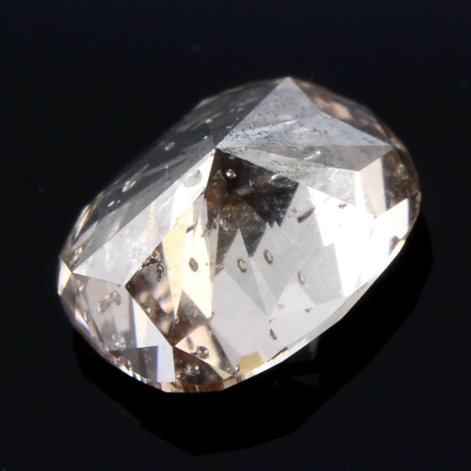 A cushion cut fancy pinkish brown diamond, weighing 0.33ct - Image 2 of 4