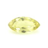 A marquise shape chrysoberyl, weighing 4.26ct