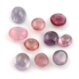 Selection of vari-shape spinel cabochons, weighing 23.15ct