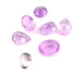 Sixteen vari-shape pink sapphires, weighing 8.37ct