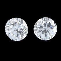 Pair of brilliant cut diamonds weighing 0.52ct