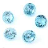 Selection of circular shape zircons, weighing 25.32ct