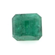 A fancy shape emerald, weighing 3.02ct