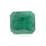 A fancy shape emerald, weighing 3.02ct