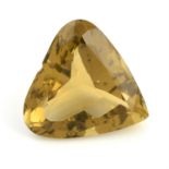 A heart shape citrine, weighing 67.69ct