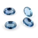 Selection of oval shape sapphires, weighing 15ct