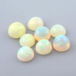 Twenty circular shape opal cabochons, weighing 22.22ct