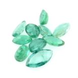 Selection of vari-shape emeralds, weighing 10.22ct