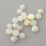 Selection of circular shape opals, weighing 120.31ct