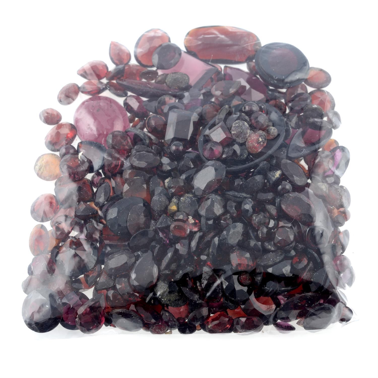 Selection of vari-shape garnets, weighing 70grams - Image 2 of 2