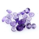 Selection of vari-shape amethysts, weighing 100ct