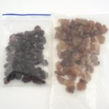 Selection of rough garnets, weighing 133.5grams