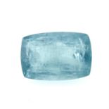 A rectangular shape grandidierite, weighing 5.28ct