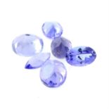 Selection of vari-shape tanzanites, weighing 11.55ct