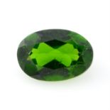 An oval shape diopside, weighing 1.05ct