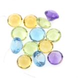 Selection of gemstones, weighing 8.23ct. To include peridots, citrines, amethysts,